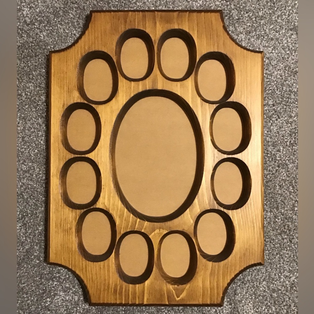 Vintage Wooden 13 count Picture Frame